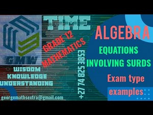 SOLVING EQUATIONS INVOLVING SURDS