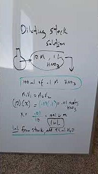 Diluting a Stock Solution. Learn the calculation.