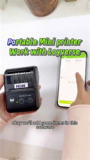 Mini portable printer work with loyverse to print receipt bills