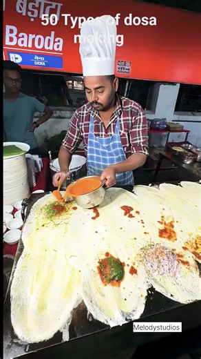 50 Types of dosa making #shorts #dosa #streetfood #trending #virakshorts