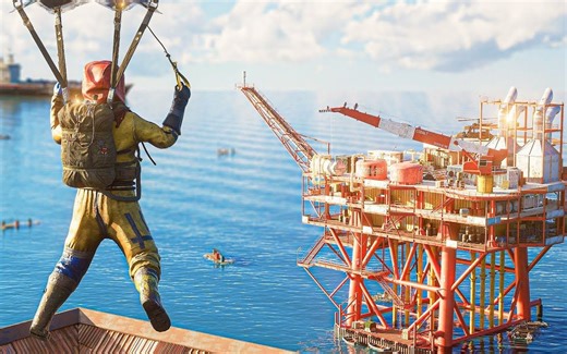 Rust——Yexom制作    我建造了一个能用降落伞到油井的基地