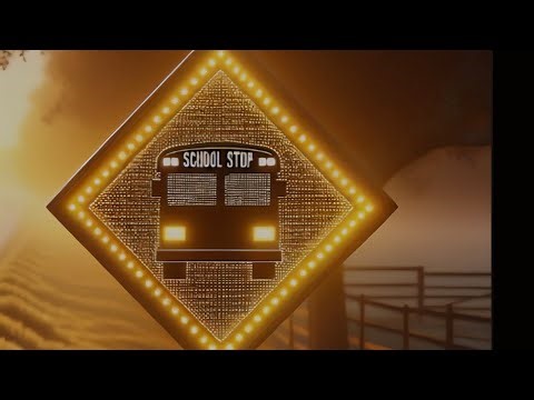 Brightstop Solar-powered LED School Bus Safety Sign