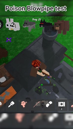 Poison Blowpipe Test in 99 Nights Survive Forest #roblox