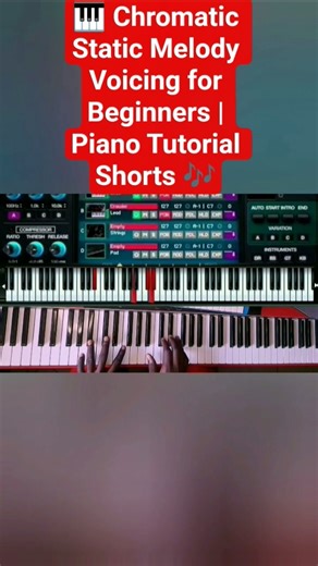 🎹 Chromatic Static Melody Voicing for Beginners | Piano Tutorial Shorts #viralshorts