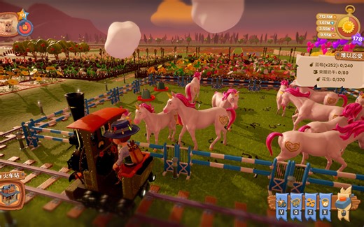 【farm together】把农场全部填满的成就感（坐小火车+全景）