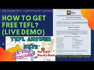 Get your free TEFL certificate now! - Step by step process - how to get free tefl | e-certificate
