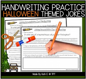 Just A Joke Penmanship Practice To Improve Handwriting For Halloween