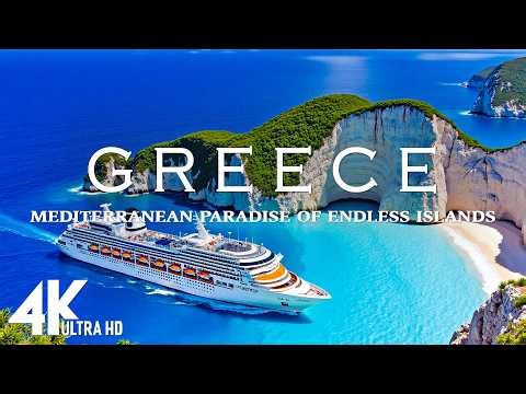 [4K] GREECE 🇬🇷 – Mediterranean Paradise of Endless Islands 🌴 | Scenic Relaxation & Deep House Chill