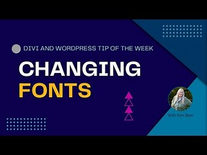 Changing Fonts in Divi