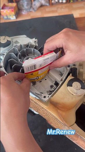 Install the ignition coil for a Stihl chainsaw.