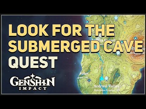 Look for the submerged cave Genshin Impact