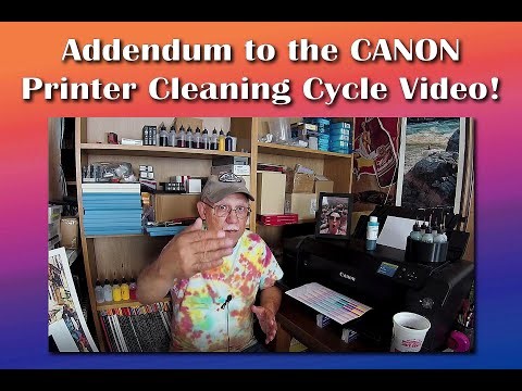 Addendum to the CANON Printer Cleaning Cycle Video