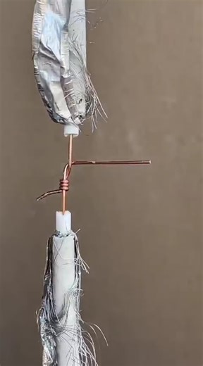 the process of properly reconnecting a damaged antenna cable#shorts