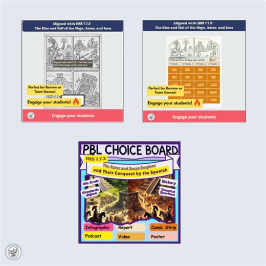 HSS 7.7.3 Bundle —  The Rise and Fall of The Maya, Aztec, and Inca Civilizations
