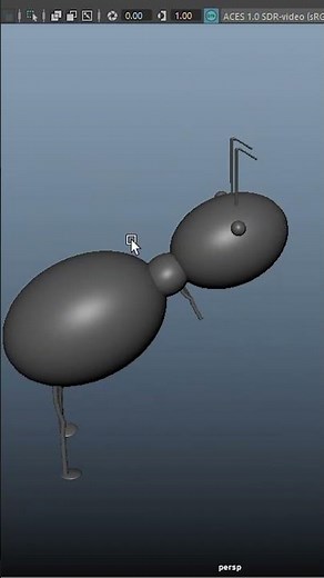 Ant 3D model in autodesk maya #shorts #autodeskmaya #cgi #3dmodeling