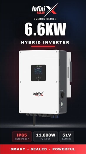 Infinix Solar EVERON 6.6kW Hybrid Inverter ⚡ IP65 Waterproof | 11,000W PV Input