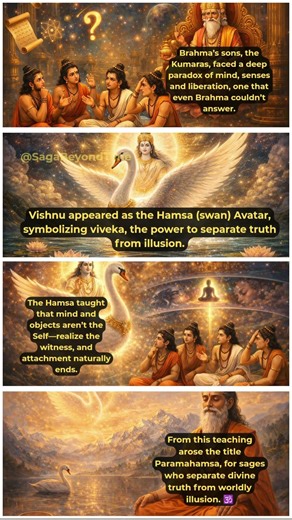 Why Vishnu Appeared as a Swan | The Hamsa Avatar Explained #mythology #shorts #ytshorts