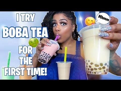 ASMR | Trying Boba Bubble Tea for the FIRST TIME (Drinking Sounds)