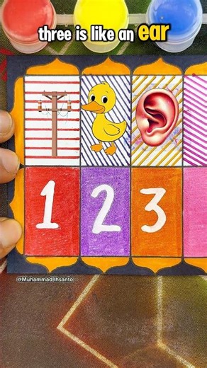 Learning Numbers 1-10Fun Way 🌈✨ #kidslearning #numbers #preschool #shorts