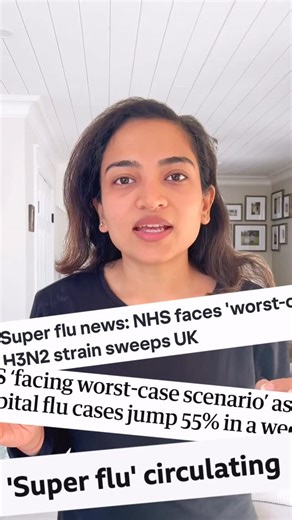Ankita & Nittin | London on Instagram: "🤒 What is “Super Flu” – Subclade K? Subclade K is a newer variant of Influenza A (H3N2) that doctors are closely monitoring. It spreads easily and can cause more intense flu symptoms, especially in children, older adults, and vulnerable people. 🛡️ How to protect yourself: • Get your flu jab • Stay home if you’re unwell • Wash hands regularly • Wear a mask in crowded places • Ventilate indoor spaces • Rest, hydrate & seek medical advice early ⚠️ Not just