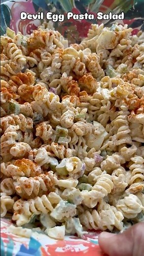 Devil egg pasta salad #pastasalad #pastasaladrecipe