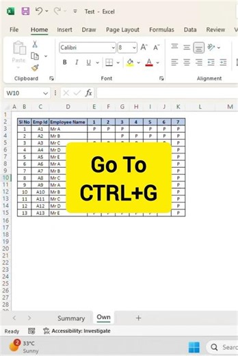|| How to copy then paste in blank cell | Go To function in excel ||