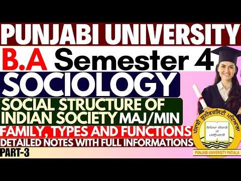 Family Concept Meaning and Types | BA Sem 4 Sociology | Sociology BA Semester 4