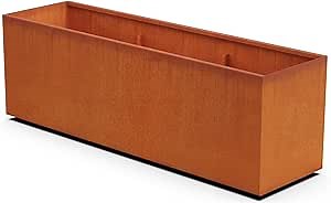 Large Rectangular Planter for Outdoor Plants – 6 FT Corten Steel Raised Garden Bed (72x24) | Commercial Grade, Heavy Duty | Made in USA