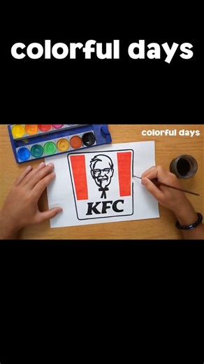 KFC logo painting