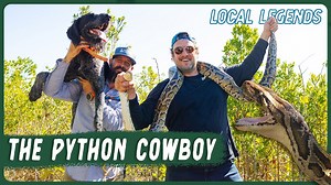 Catching a giant python with the Python Cowboy in Florida