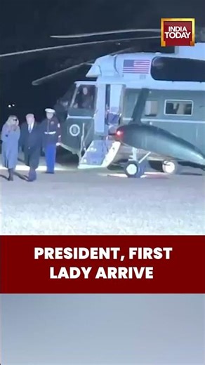 US President Donald Trump & First Lady Melania Arrive at White House in Washington, D.C.
