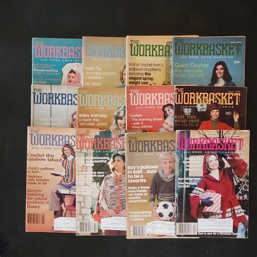 1978 Vintage Workbasket Magazine With Knitting Crochet & Tatting Patterns - Etsy