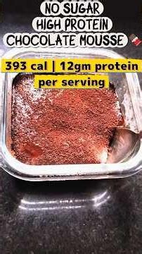 No Sugar High Protein Chocolate Mousse 🍫 | Only 3 Ingredients | No Cooking | Ready in 5 Mins!