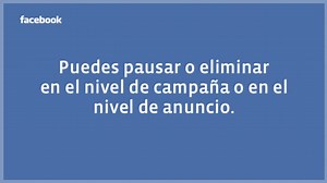 Puedes pausar y reanudar la circulación de tu anuncio de Facebook en cualquier moemento. Consulta las instrucciones para pausar o eliminar tu anuncio de Facebook en este vídeo. | Meta for Business