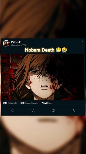 Nobara Kugisaki Death sad 😭 Edit Jujutsu Kaisen
