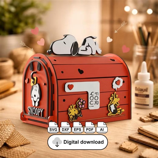Snoopy Mailbox Laser Cut File | 3D Cartoon Letter Box Plan (digital Download) - Etsy Australia