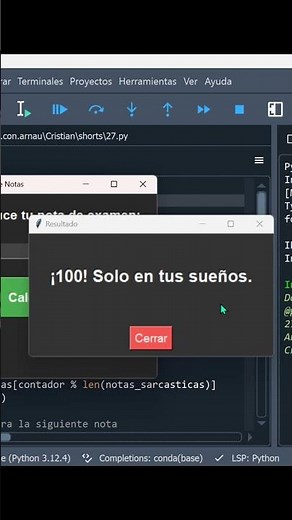 Simulador de Notas Sarcástico con Python y Tkinter