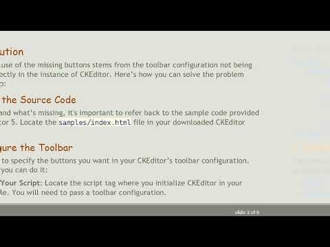 Solving the Missing Buttons Issue in CKEditor 5