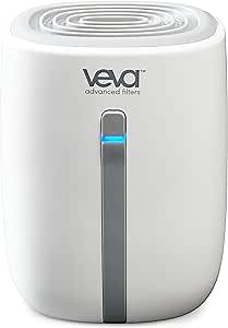 Veva Small Dehumidifiers for Home, Compact, Portable, Quiet Mini Dehumidifier for Bedroom, Basements, Bathroom, Garage, Closet, Dorm, Office for Humidity, Odor Control with Auto Shut-off 100 sqft