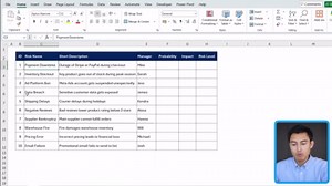 I created a risk matrix in Excel 🗂️