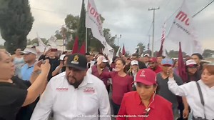 Caminando, como siempre, de la mano del pueblo. Así llegamos a nuestro evento en Zempoala, Hidalgo. | Claudia Sheinbaum Pardo