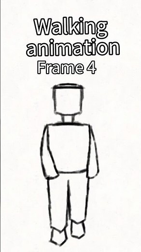 Front view walking animation tutorial frame by frame#shorts#animation #flipaclip