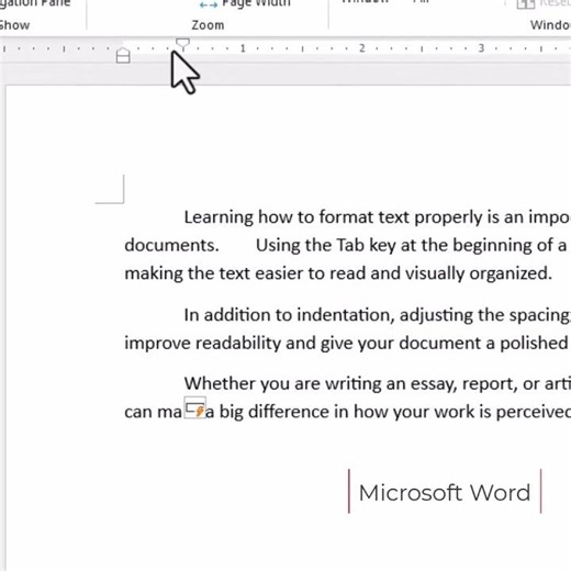 Microsoft Word Adding Indent using Tab and Adjusting Spacing