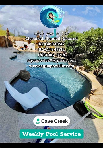Agua Pools LLC - Take advantage of our summer special for new ongoing weekly pool service customers! Proudly serving the cities of North Phoenix, Scottsdale, Paradise Valley, Peoria, Cave Creek, Carefree, Anthem, & Glendale! Schedule a free assessment and get your pool & equipment in top shape this summer! Call/Text: (480)819-3714 📱 #tiktok #viral #fyp #parati #explore #reels #phoenix #arizona #pool #cleaning #maintenance #poolservice #summer #heat #repair #explorepage #finikera #calor #weekend