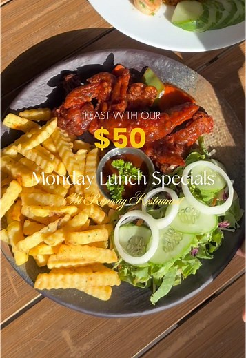 Deliciosos combos de lunes en Runway Restaurant