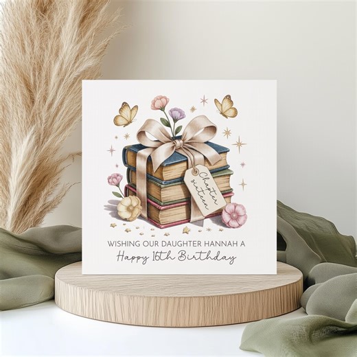 Personalised 16th Birthday Card Book Lover Girl Daughter Granddaughter Auntie Sister Niece Cousin 2800 - Etsy