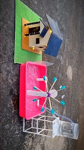 HYDROELECTRIC POWER WORKING MODEL || #scienceproject #schoolproject #diy #experiment #school