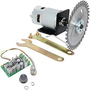 CHANCS Electric Motor 12V/24V 10000RPM/20000RPM 775 Table Saw Kit With 20A PWM Speed Controller Regulator Module Board