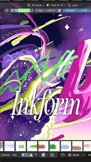 Draw Your 3D Models in Blender (Inkform Free Addon)