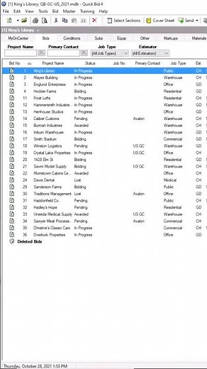 The POWER of the Bids Tab in Quick Bid! #estimating #oncentersoftware #constructconnect